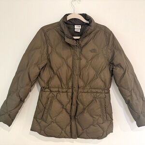 North Face Women’s Olive Quilted Puffer Jacket Large